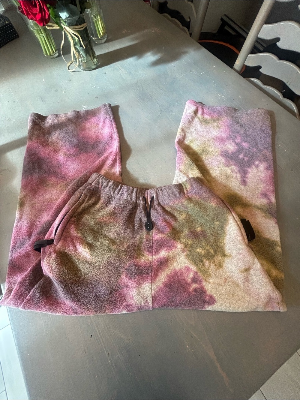 Kapital fleece lounge pants 
Tie dye